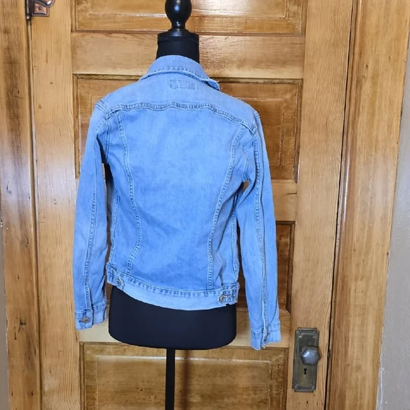 Lucky Brand Blue Jean Jacket Tailored Cropped Style XS - Picture 5 of 5